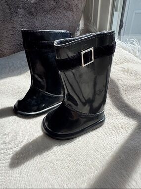 American Girl Doll Black Patent Faux Leather Doll Boots